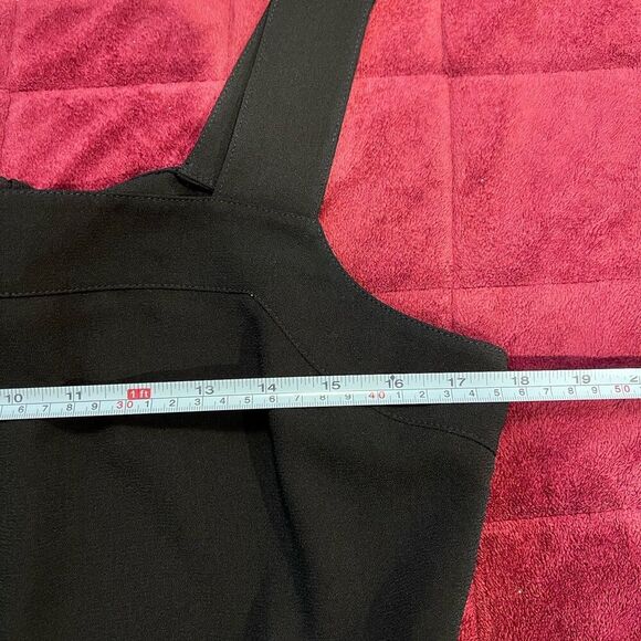 Madewell Womens Size 12 Apron Bow Back Jumpsuit Wide Leg Black Relaxed Fit - Picture 13 of 15